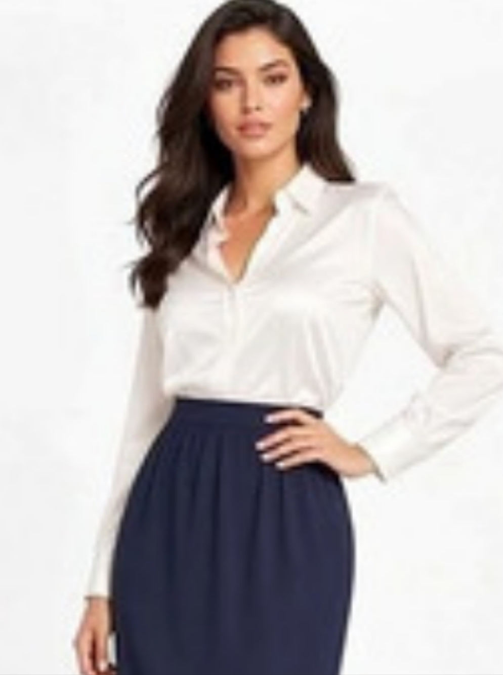 Collectibles Women's Pencil Skirt in Navy Blue Size 10 Like New
